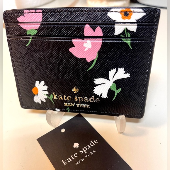 kate spade Leather Madison Floral Card Holder Double sided NWT - Picture 5 of 8